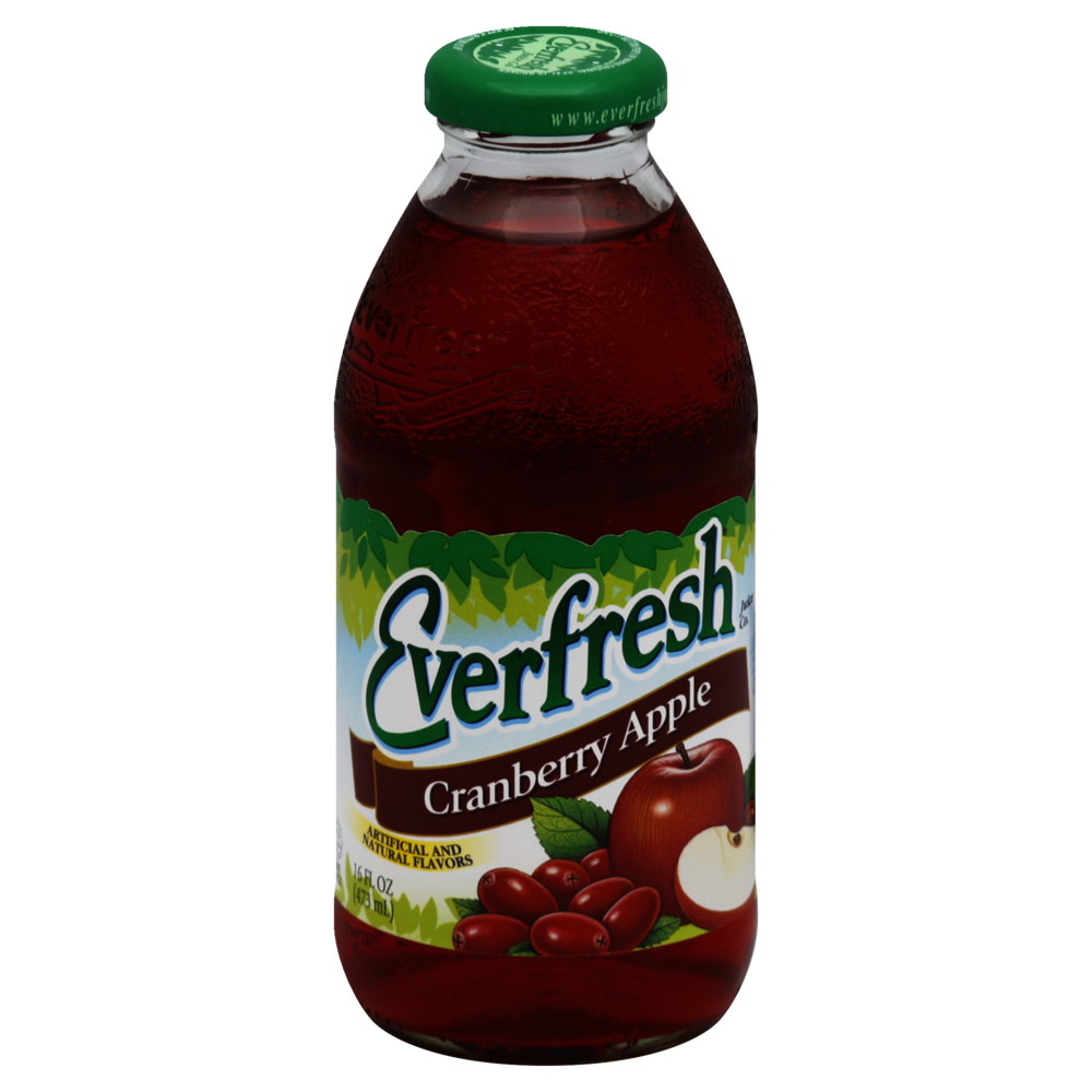 Everfresh Cranberry Apple Juice 16oz Bottle