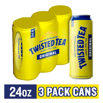 Paquete de 3 latas de Twisted Tea de 24 oz