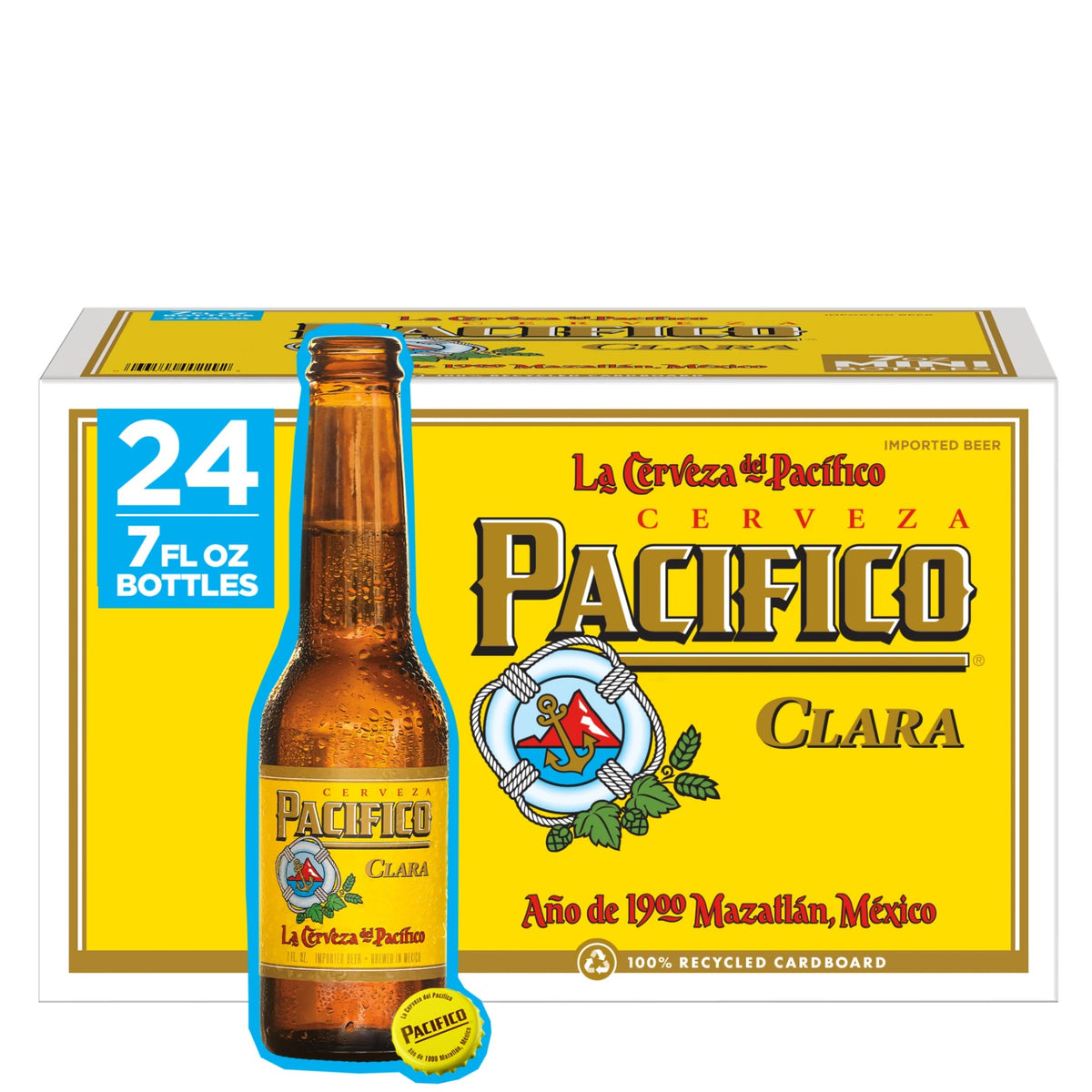 Pacifico Clara 7oz Bottles 24-Pack