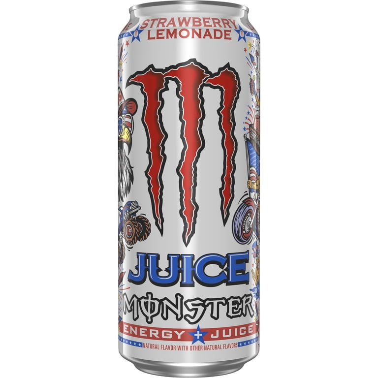 Monster Juice Strawberry Lemonade 16oz Can