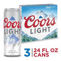 Paquete de 3 latas de 24 oz de Coors Light