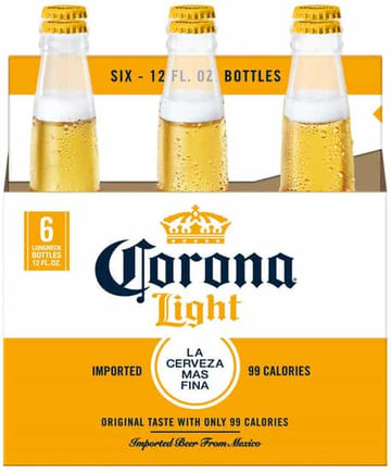 Paquete de 6 botellas de 12 oz de Corona Light