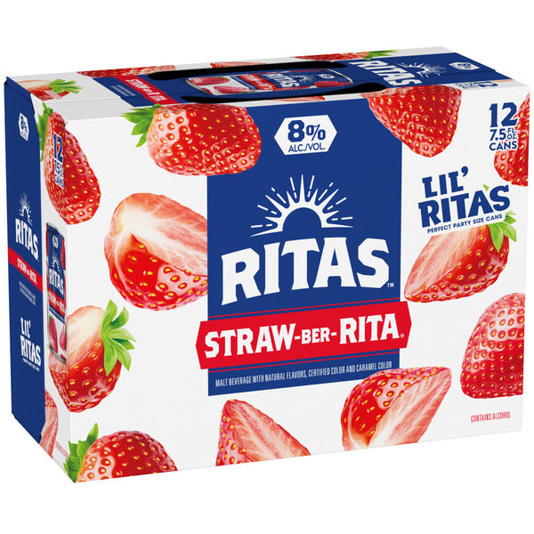 Ritas Straw-Ber-Rita 7.5oz 12-Pack