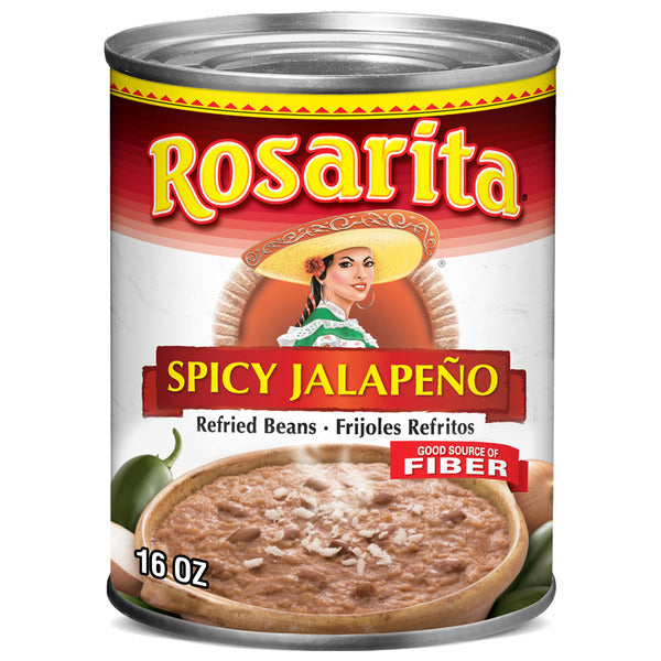 Frijoles refritos con jalapeño picante Rosarita