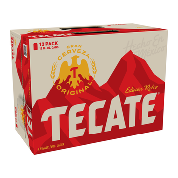 Cerveza Tecate Original, paquete de 12 latas de 12 oz