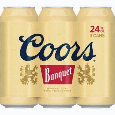 Coors Banquet 3-Pack 24oz Cans
